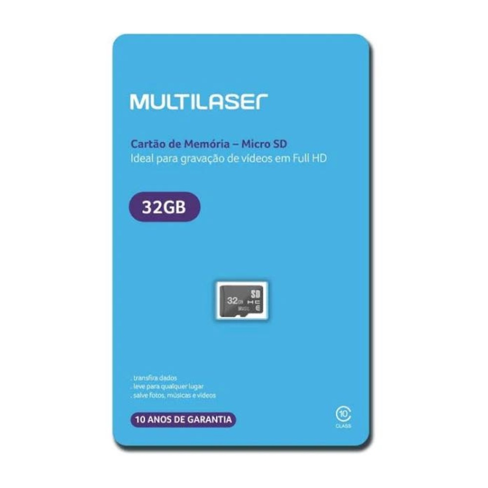 Cartão de Mémoria 32GB Ref MC145 Multilaser