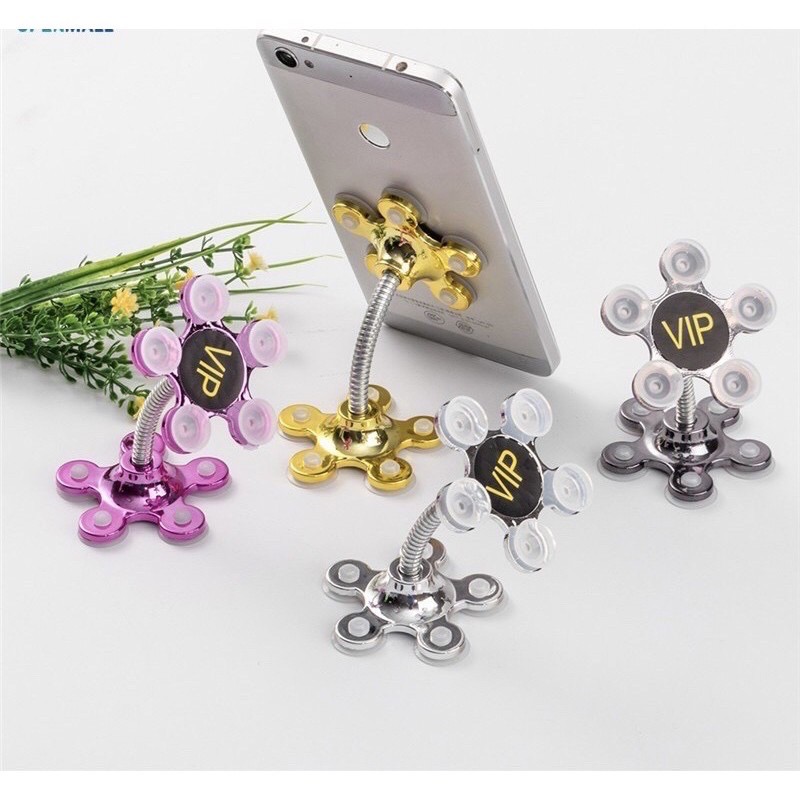 kit  10 unidade Suporte para Celular Flor de Mesa Carro Diversa Cores Mágica Ventosa 360 Graus