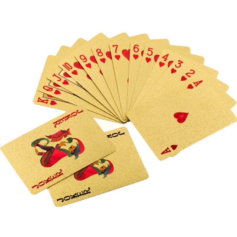 Baralho Dourado Ouro a Prova d'Água Poker Truco Cartas Jogos Tranca Buraco  Pife Paciência em Promoção na Americanas
