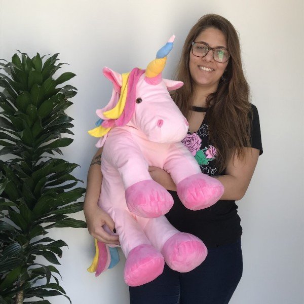 Unicórnio de Pelúcia 65 cm - Almofada
