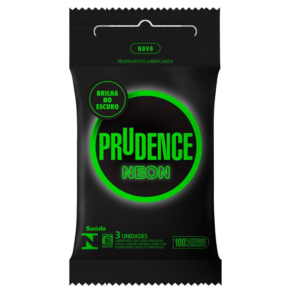 Camisinha Prudence Neon Brilha no Escuro desconto Preservativo Luminoso ...