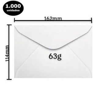 Envelope Para Carta Branco 1000un Sem Cep 11,4 X 16,2 Cm Foroni em Oferta na Shopee