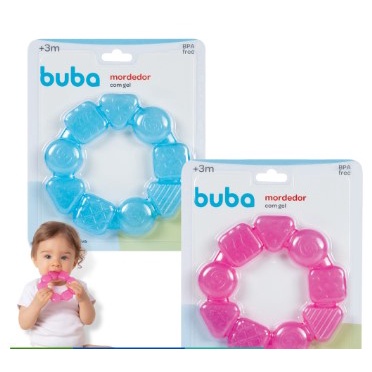 Mordedor Para Bebê Massageador com Gel para  Alivia Dor Na Gengiva Buba