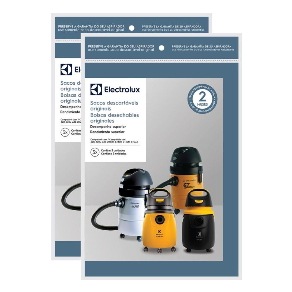 6 Sacos Desc. P/ Aspirador Gt3000 Fab Após 2010  Electrolux
