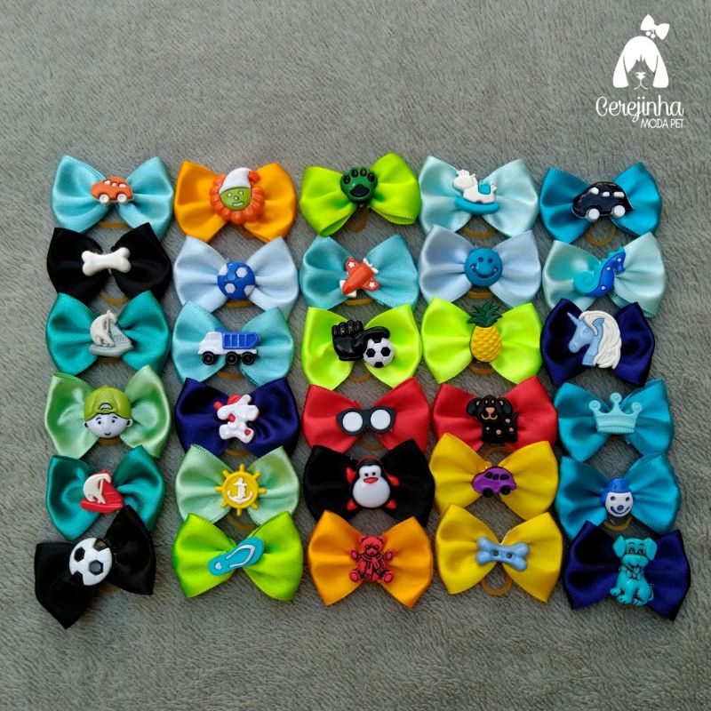10 Laços Pet Macho G Sortidos em Oferta na Shopee