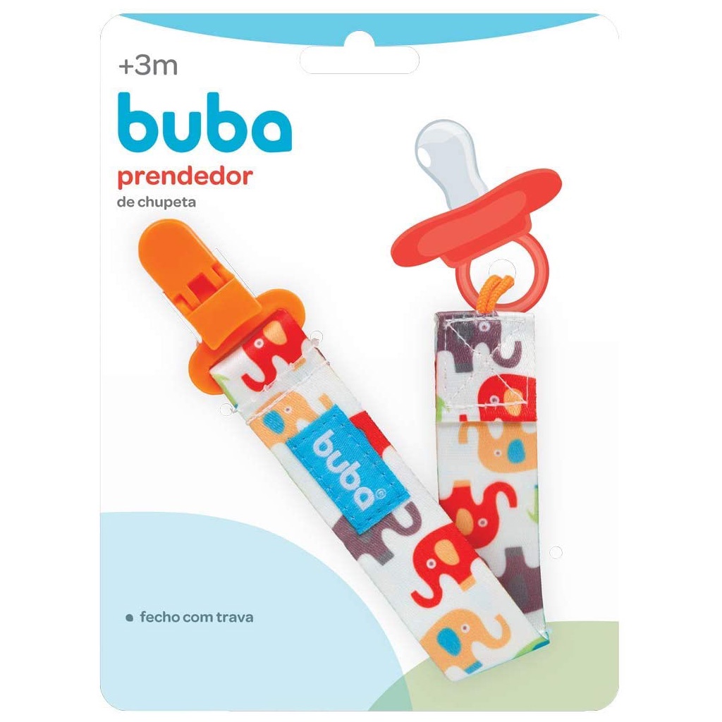 Prendedor De Chupeta Elefantinho Infantil 7477 - Buba em Oferta na Shopee