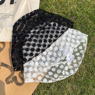 Bucket Hat Chapéu Floral Transparente Boné Verão Renda Rave