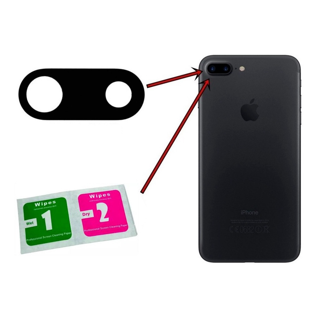 Película Vidro 3d Para a Lente Da Câmera iPhone 7 Plus 8 Plus Xr X Xs