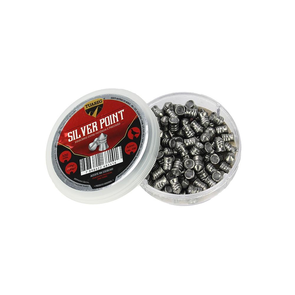 Chumbinho De Pressão Tuareg Premium Silver Point 6,0mm em Oferta na Shopee