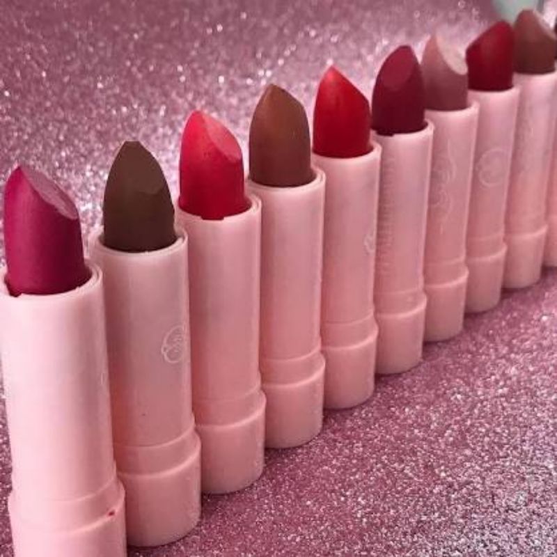 kit 2 Batom Matte Bastão Hidratante e Fica bem na Boca Velvet Lip Batom Bala Longa Duração - Maquiagem