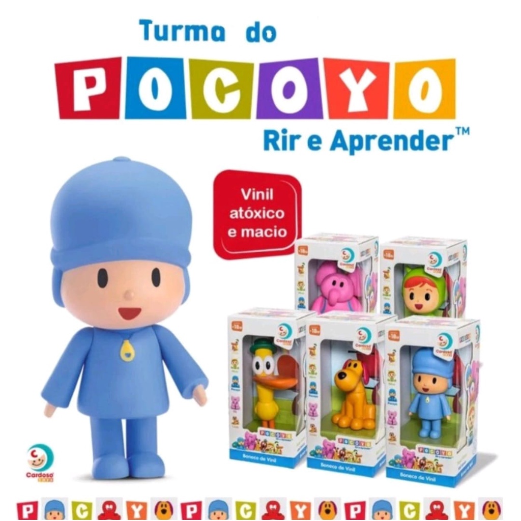 Kit 4 Bonecos Turma Do Pocoyo (Pocoyo) (Pato) (Sonequita) (Fred ...