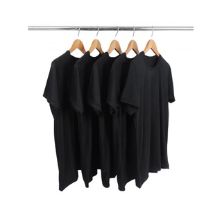 Kit 5 Camisetas Masculinas Basica Lisa 100% Algodão preto