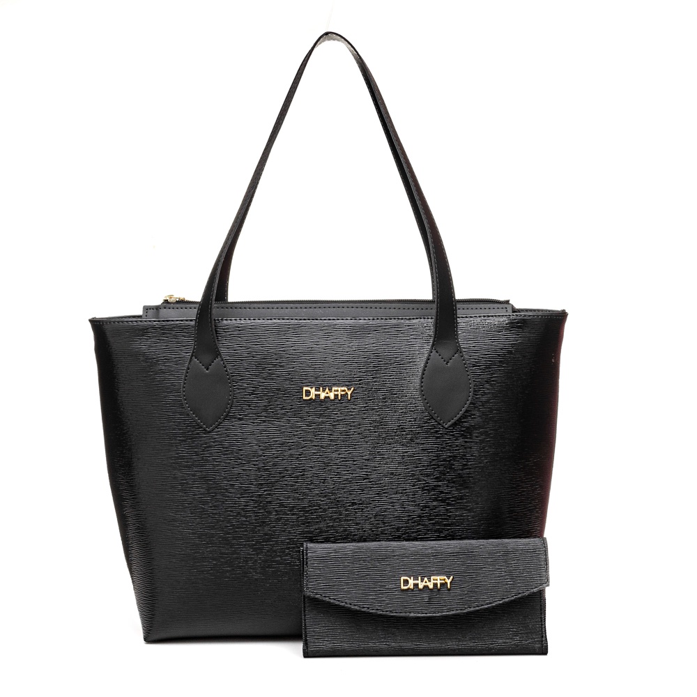 Bolsa Feminina Grande + Carteira Com Porta Cartão Dhaffy