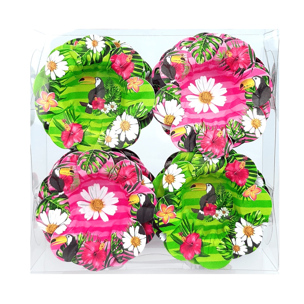Forminha para doces Margarida Festa Tucano Floral 40 Uni Plac Festas - Inspire sua Festa Loja