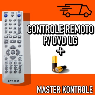 Controle Remoto Para DVD LE7556 Com Pilhas