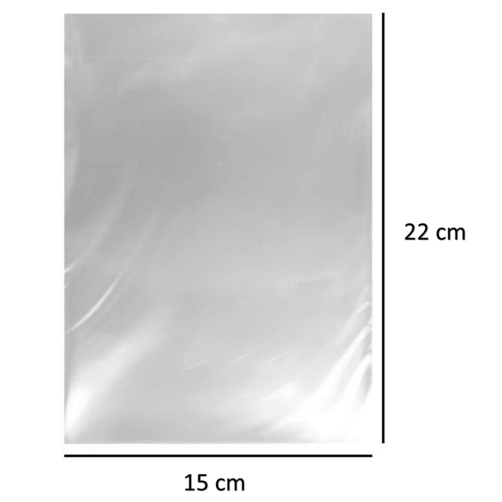 Embalagem Saco Presente Pequeno Transparente Celofane Bopp 15x22cm 50 Unidades Vmp