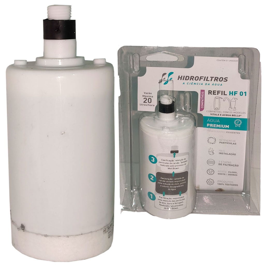 Refil Filtro Torneira Lorenzeti Acqua Bela Vitale Compatível Rv01