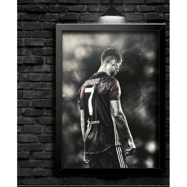 Quadro Decorativo - Jogador Cristiano Ronaldo - Cr7 - Craques Do Futebol - Camisa 7 - Time E Esporte -