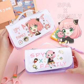 Spy X Saco De Papelaria Familiar Anya Estojo De Lápis Impressão De Desenhos Animados Caixa Para Estudantes Anime De Grande Capacidade