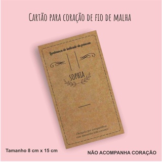 Cartão tag para chaveiro fio de malha lembrancinha em Oferta na Shopee