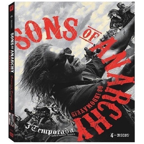Dvd's Sons Of Anarchy 3 Temporada 4 Discos Original Lacrado.