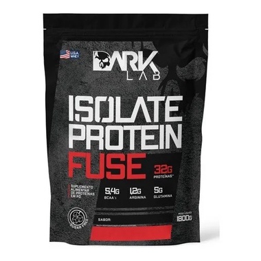 Whey Isolate Protein Fuse / 900G Refil Dark Lab com BCAA - Glutamina - Whey Isolado - Concentrado Caseina