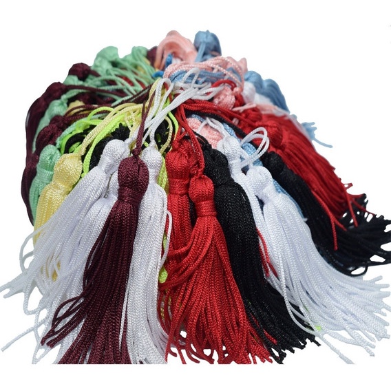 Pingente Tassel de seda - 10 unidades - Varias cores