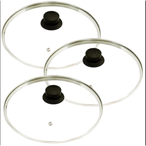 Tampa de vidro para panela com pomel puxador UNIDADE tamanho 14 16 18 20 22 24 26 28 30 32 34 36