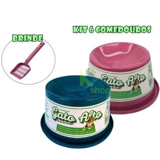 Kit 6 Comedouro para gato elevado postura correta Comedouro anti formiga para gatos em Oferta na Shopee