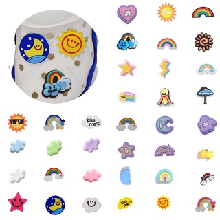 crocs jibbitz DIY Cartoon Pattern Elemento Meteorológico Fivela Ornamento