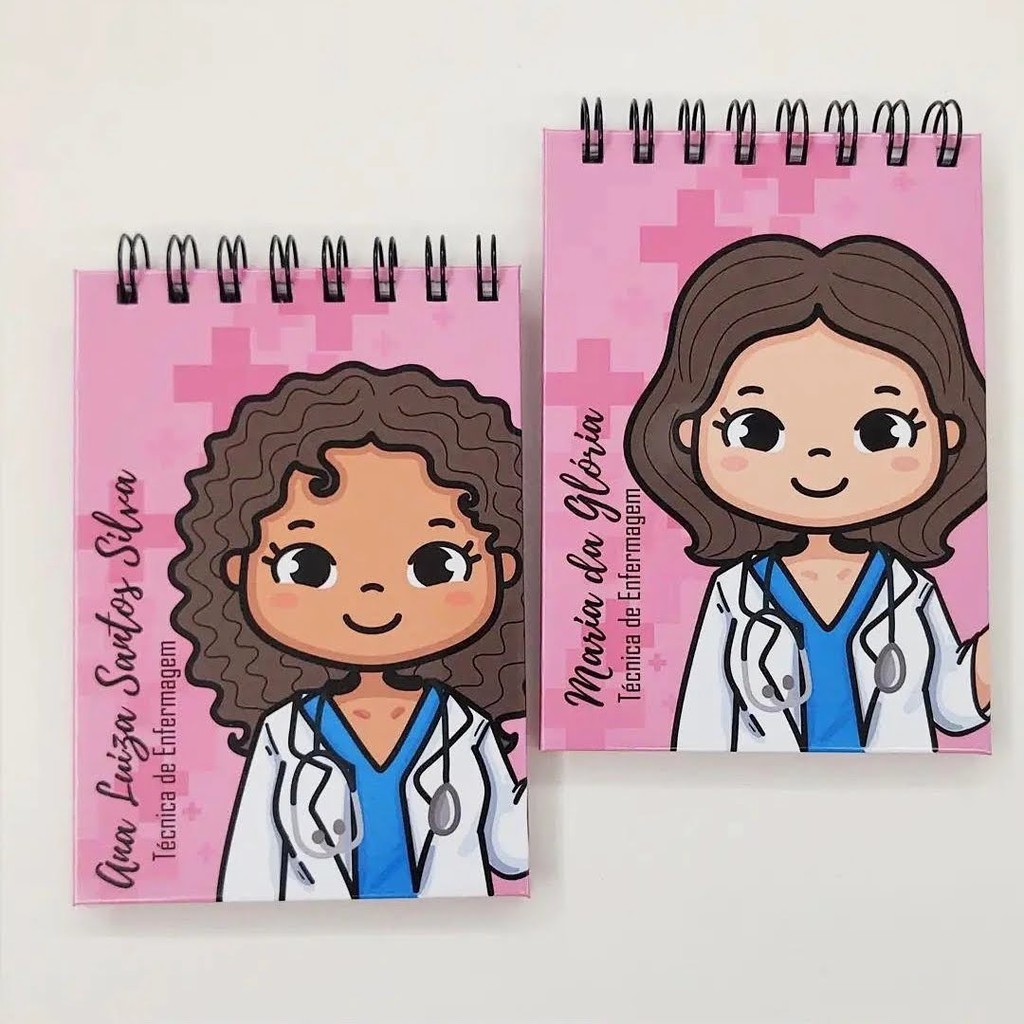 Bloco De Anotações 10x15cm Técnica De Enfermagem Personalizado Caderno Shopee Brasil 6660