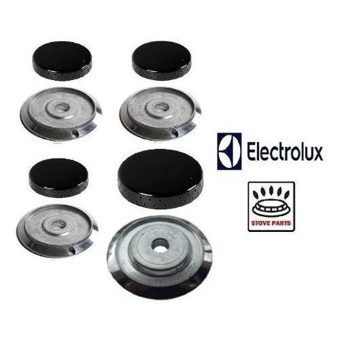 Kit 4 Bocas P/ Fogao Eletrolux Chef 52sm 52sg Tampas + Bacia