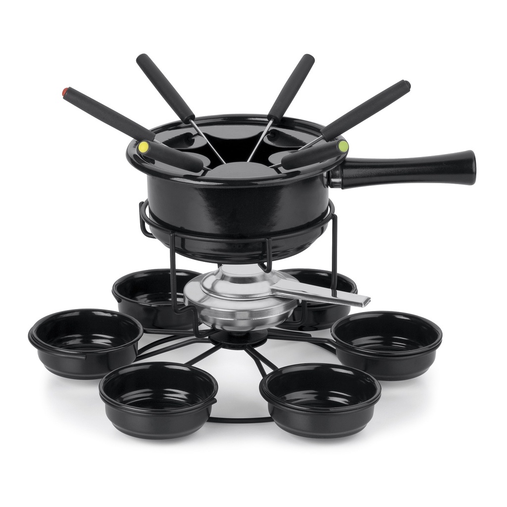 Conjunto Kit Jogo de Fondue Panela Giratorio Viena 16 Pcs Completo