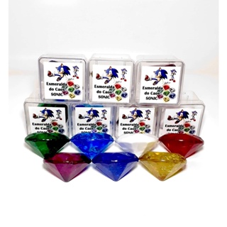 7 Esmeralda Do Caos Sonic Coleção Completa Pronta Entrega em Oferta na Shopee