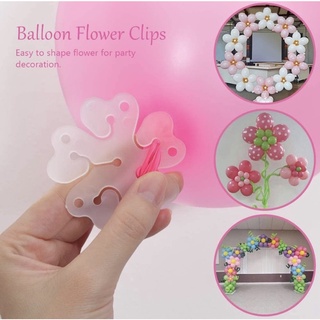 5 Clipe para Fazer Flor com Balão ( bexiga) Festa Decoração/ Clip de plástico / suporte flor para balões /clipe de balão OFF// em Oferta na Shopee