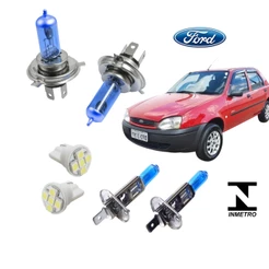 Lampadas Farol Super Branca Ford Fiesta 2000 2001 2002 + Brinde PROMOÇÃO SHOPEE