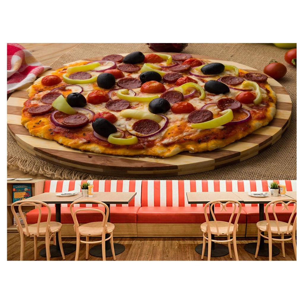 papel de parede Alimento Pizza Queijo 3D 10m² AL141