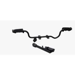 Estribo Pedal Apoio Com Borracha+Cavalente lateral com brorracha Compatível Pop 100 Biz 100 110
