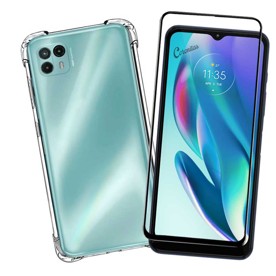 Capinha Anti Quedas + Película 3D Vidro Temperado Compatível com Moto G50