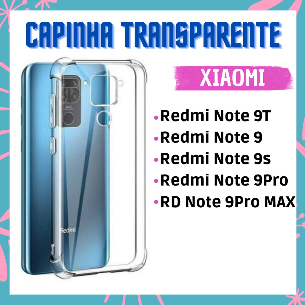 Capa transparente Anti Impacto XIAOMI Redmi Note 9T/ Redmi Note 9/ Redmi Note 9s/ Redmi Note 9Pro/ RD Note 9Pro MAX (CF09)