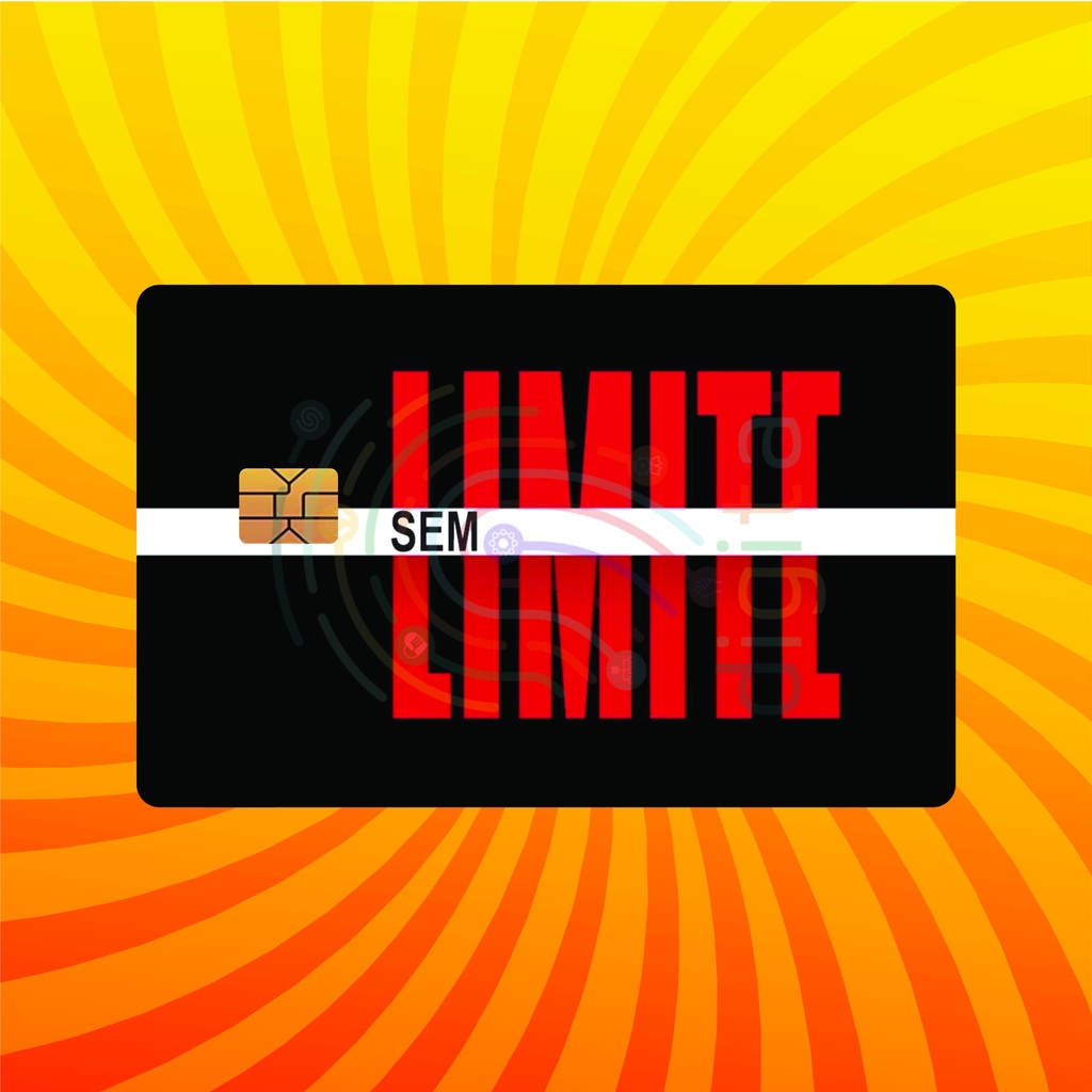 Adesivo Para Cartão de Crédito E Debito Skin Pelicula Sem Limite