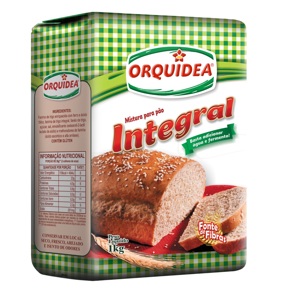 Mistura para Pão Integral Orquídea 1kg