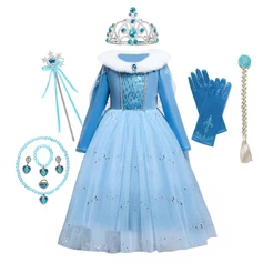 Inverno Frozen 2 Traje Para As Meninas Vestido De Princesa Crianças Rainha Da Neve Cosplay Roupas De Carnaval Anna Elsa Dress Up Extravagantes 2-10Yrs K35