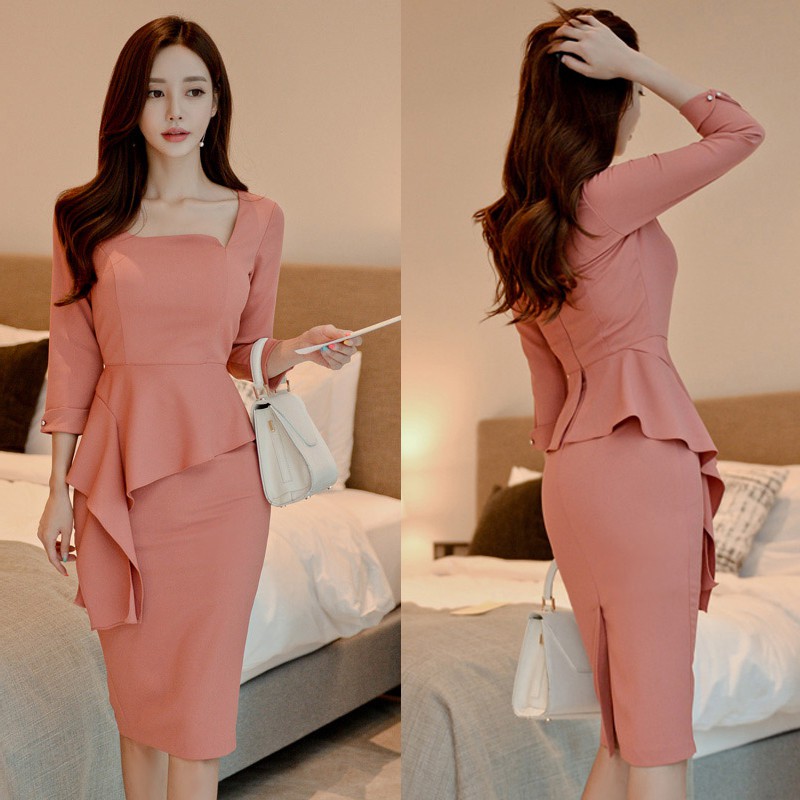 vestido de festa midi para senhoras