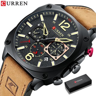 CURREN Relógio Masculino Casual Esportivo De Quartzo Luminoso À Prova D