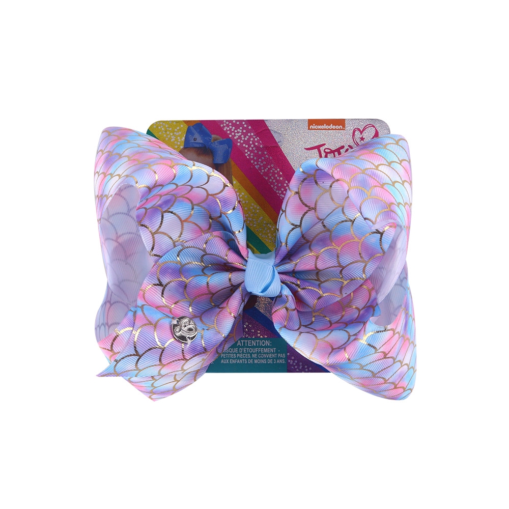 Jojo Siwa 8 Polegadas Hot Stamping Arco Canelado Grampo De Cabelo Acessórios Para Infantil
