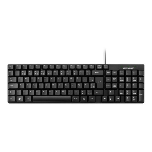 Teclado Multilaser Tc193 Qwerty Português Brasil De Cor Preto