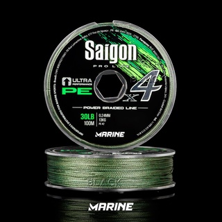 Linha Para Pesca X4 Saigon Verde Marine Multifilamento Sports Várias Espessuras 100 Metros 4x Fios entrelaçados