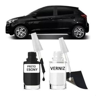 Tinta Tira Risco Automotivo Ford Ka Preto Ebony em Oferta na Shopee