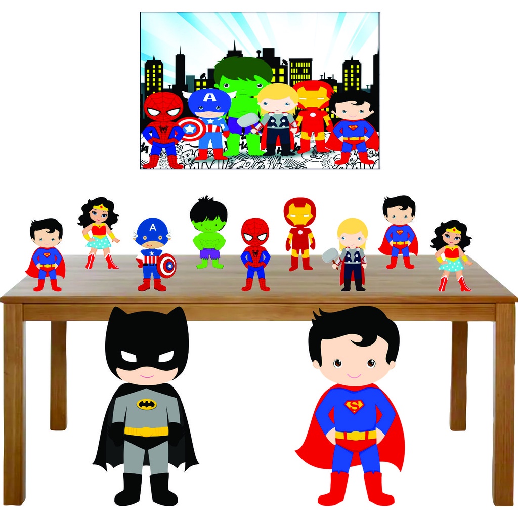 Kit Totens Display  VINGADOR CUTE - Display para chão e mesa + painel